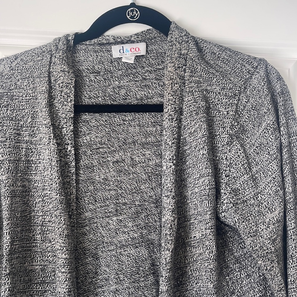 D & Co Black & Grey Cardigan